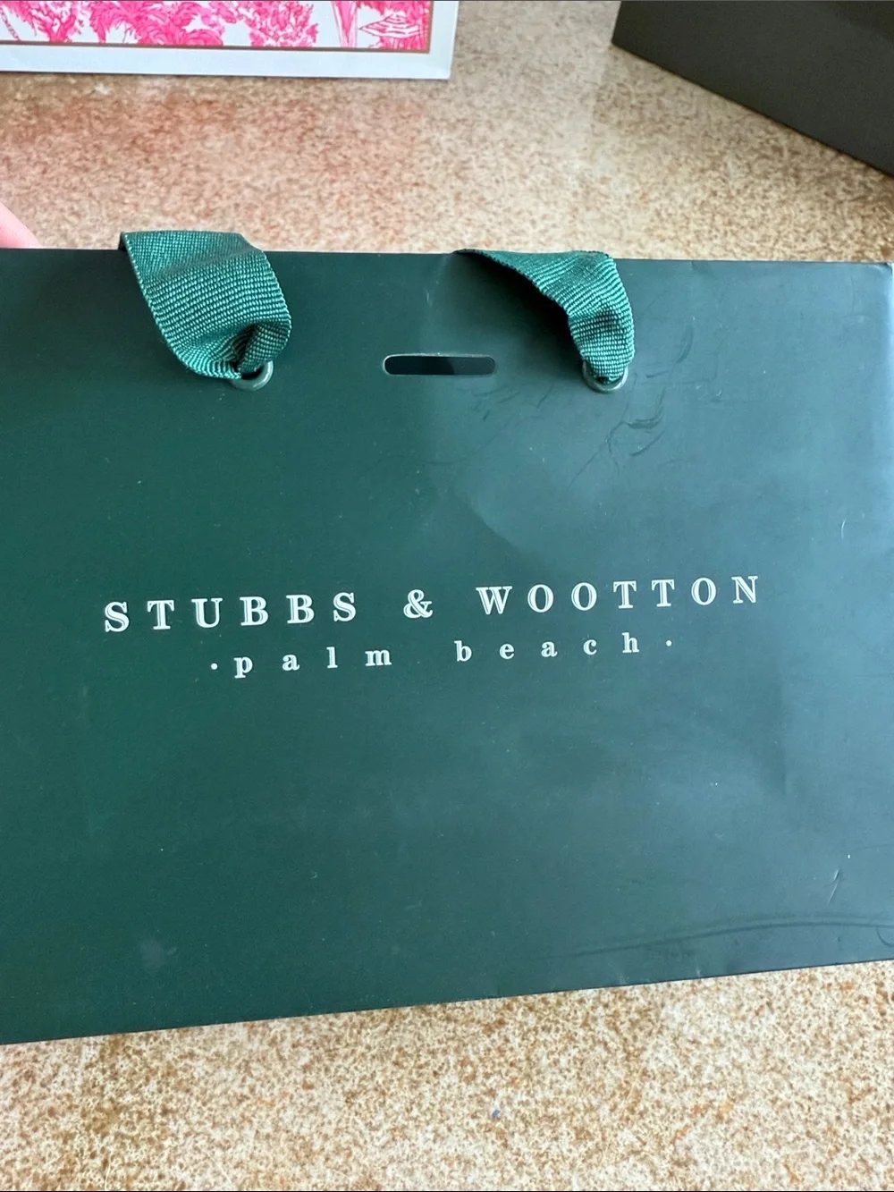 Stubbs & Wootton, Lilly Pulitzer and Longchamp gift bags. Lot of 3